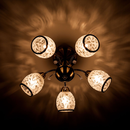 Люстра классическая 5*E27 60Вт античная бронза IP20 Gabriella (30026/5 античная бронза) Eurosvet