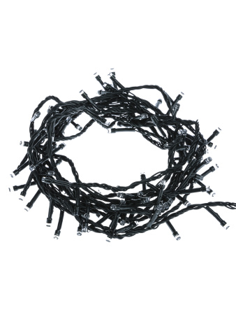 Гирлянда новогодняя светодиодная, СГ 100 З, 220 В, зеленый шнур, многоцветная, 5 м, 8 режимов TDM