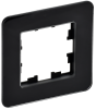 BRITE Рамка 1-мест. РУ-1-2-Бр стекло черн. RE IEK