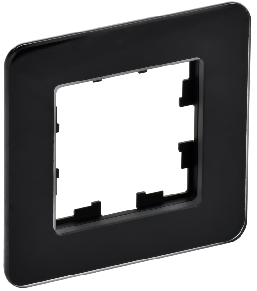 BRITE Рамка 1-мест. РУ-1-2-Бр стекло черн. RE IEK