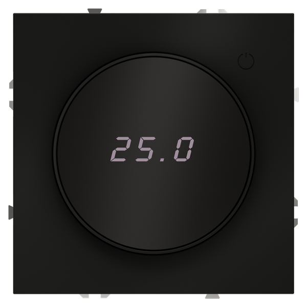 Терморегулятор электронный Voltum S70 с индикацией и датчиком, для теплого пола, (черный матовый)