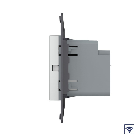 Одноклавишный сенсорный выключатель Module с функцией радиоуправления, цвет серый (механизм) Livolo