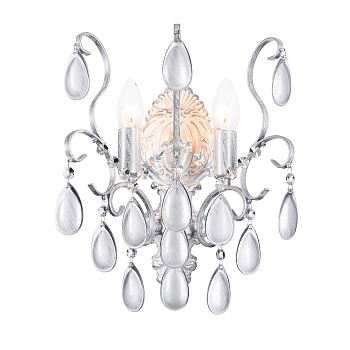 Настенный светильник (бра) 2*E14 40Вт Серебро IP20 Chabrol FR2302WL-02S Freya