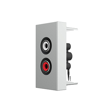 Розетка мультимедийная AUDIO RCA серая (механизм) Livolo