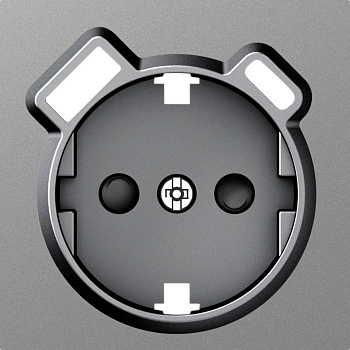 Donel A07 сталь накладка для розетки Schuko с зарядным устройством USB A+C, со шторками 16A 250 В~,серия DB