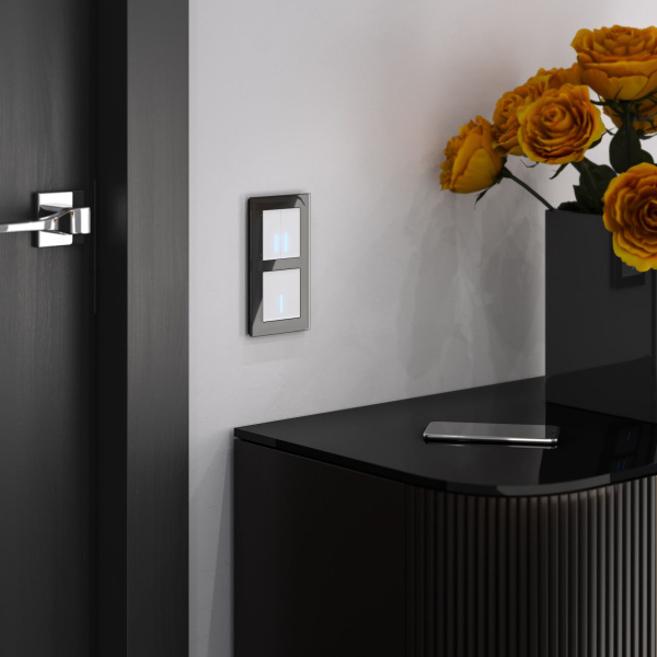 Сенсорный выключатель одноклавишный с подсветкой (белый) СУ IP20 Werkel