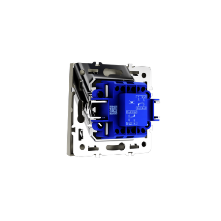 Перекрестный переключатель встраиваемый Voltum S70 одноклавишный 10А, (шелк)
