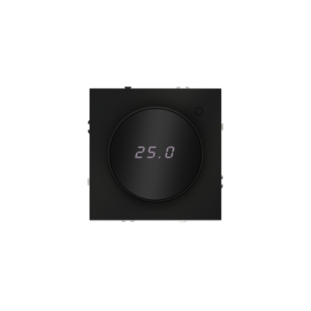 Терморегулятор электронный Voltum S70 с индикацией и датчиком, для теплого пола, (черный матовый)