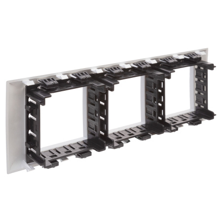 Рамка-суппорт "Avanti" для "In-liner Front",  серебристый металлик, 6модулей DKC