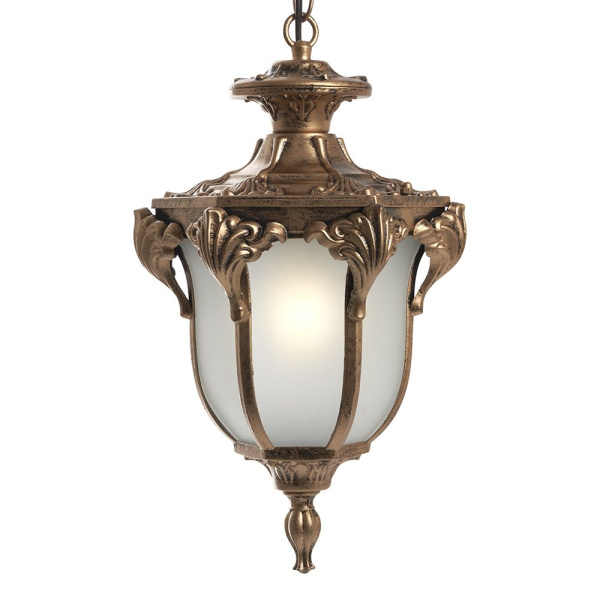 Светильник садово-парковый Feron PL4044 шестигранный на цепочке 60W 230V E27, черное золото