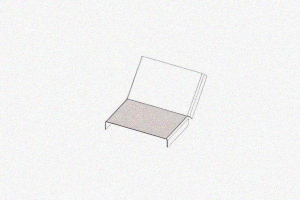 Крышка лотка КЛП 200х100-45 УТ1,5 для поворота трассы вверх на 45, оцинкованный лист S1,5