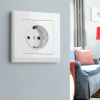 Встраиваемые механизмы Розетка СУ 1 мест. с зазем. и шторками 16А Белый IP20 Werkel