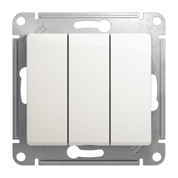 GLOSSA  Механизм выключателя СУ 3 кл. 10А перламутр IP20 Schneider Electric