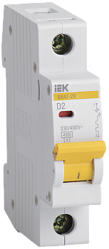 Выключатель автоматический ВА МОД ВА47-29 1П 2А 4,5кА D IEK