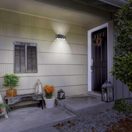 Ландшафтный настенный св-к IP54 LED 4000K 8W 85-265V CALLE темно-серый NOVOTECH