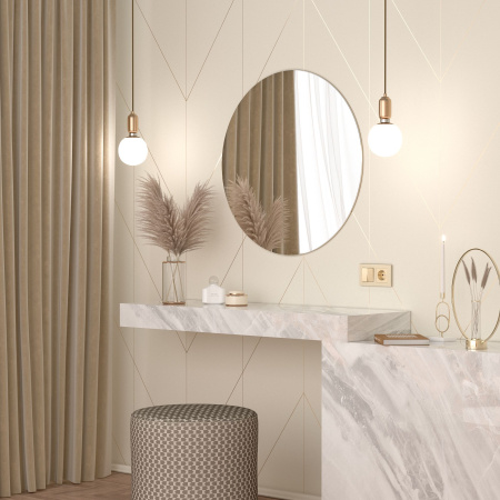 Розетка с заземлением (шампань) СУ IP20 Werkel