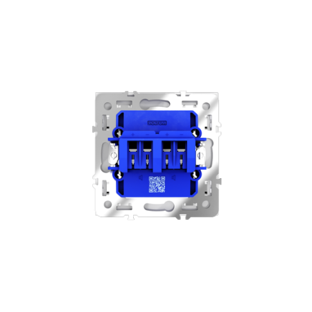 Розетка акустическая встраиваемая Voltum S70 4-местная, (белый глянцевый)