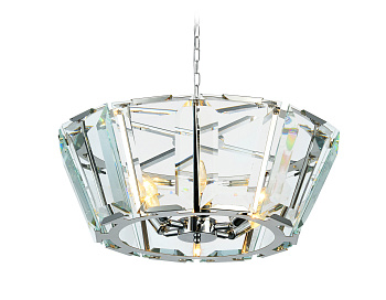 Подвесная люстра с хрусталем TR5110/6 CH/CL хром/прозрачный E14/6 max 40W D550*1000 Ambrella Light