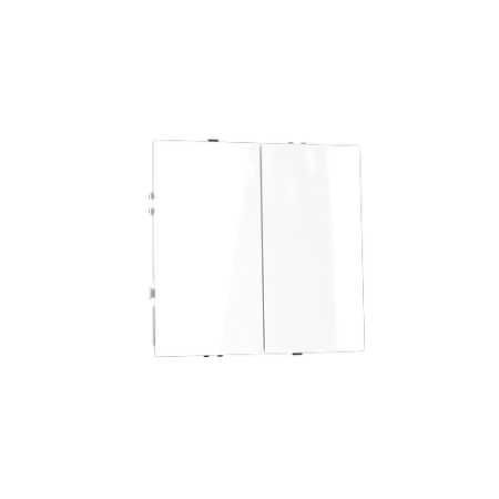 Выключатель с самовозвратом встраиваемый Voltum S70 двухклавишный 10А, (белый глянцевый)