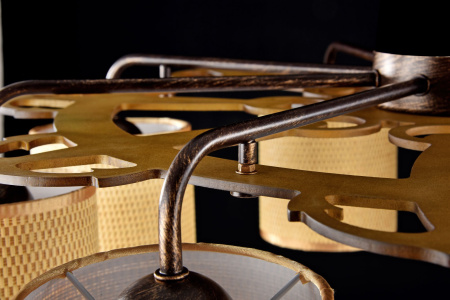 Потолочный светильник 8*E14 40Вт Коричневый IP20 Timone FR5100-CL-08-BR Freya