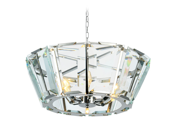 Подвесная люстра с хрусталем TR5110/6 CH/CL хром/прозрачный E14/6 max 40W D550*1000 Ambrella Light