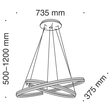 Подвесной светильник 70Вт 3000K Черный IP20 Azumi MOD036PL-L70B Technical