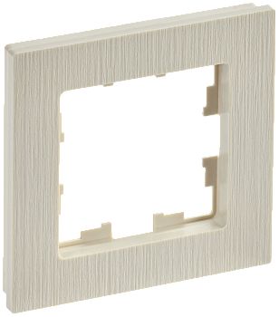 BRITE Рамка 1-мест. РУ-1-Бр беж. рифленый IEK