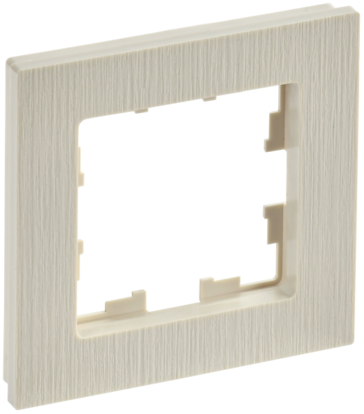 BRITE Рамка 1-мест. РУ-1-Бр беж. рифленый IEK