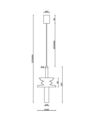 Подвесной светильник 1*G9 28Вт Черный IP20 Sound Wave MOD255PL-01B2 Maytoni