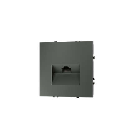 Розетка компьютерная встраиваемая Voltum S70 RJ45 КАТ.6, (титан)