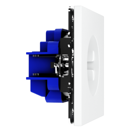 Розетка встраиваемая Voltum S70 с заземлением и защитными шторками, 16А, (белый матовый)