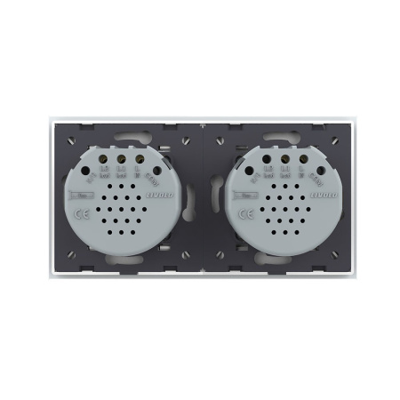 Сенсорный выключатель 3 клавиши (1-2), 2 поста Белый Livolo