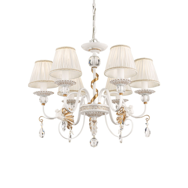 Люстра 6*E14 40Вт Белый с Золотом IP20 Elina ARM222-06-G Maytoni