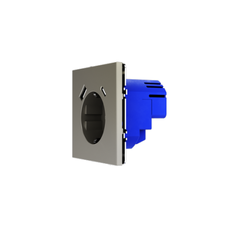 Розетка встраиваемая Voltum S70 с заземлением и защитными шторками, 16А, с USB, A+C, (шелк)