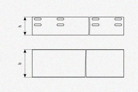 Лоток глухой ЛМГ 500х100х3000 УТ1,5, оцинкованный лист, S1,0