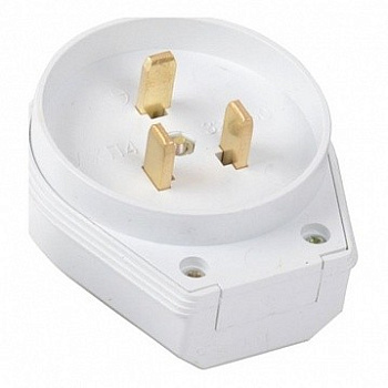 Вилка разборная для плиты с заземлением 32А белая ВПпл10-01-Ст