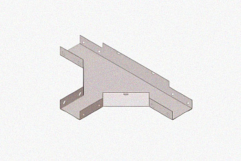 Лоток тройниковый глухой ОТГ 400х150 УТ1,5, оцинкованный лист S1,5