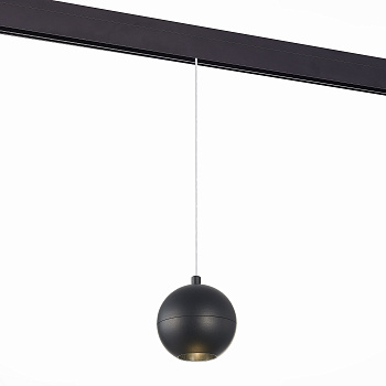 Магнитный трековый светильник подвесной Черный LED 1*12Вт 3000К 750Lm Ra>80 36° IP20 D100xH92 48В ST354.433.12 ST LUCE
