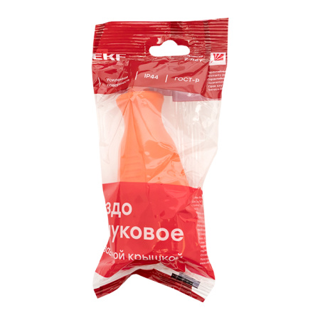 Роз, перенос, с защитной крышкой оранжевая каучуковая 230В 2P+PE 16A IP44 PRO EKF