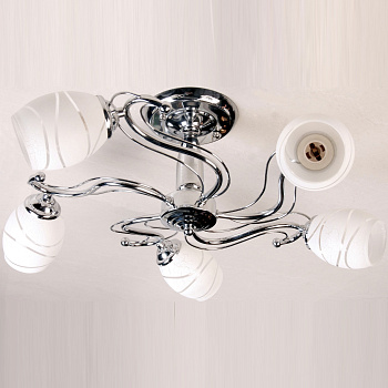 Люстра потолочная Хром/Белый E14 5*40Вт 780-107-05 VELANTE