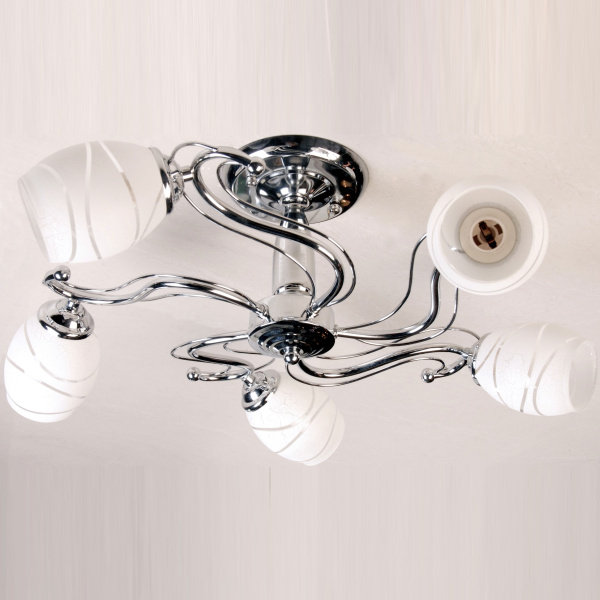 Люстра потолочная Хром/Белый E14 5*40Вт 780-107-05 VELANTE