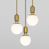 Подвесной светильник со стеклянными плафонами 3*E27 60Вт латунь IP20 Bubble (50151/3 латунь) Eurosvet