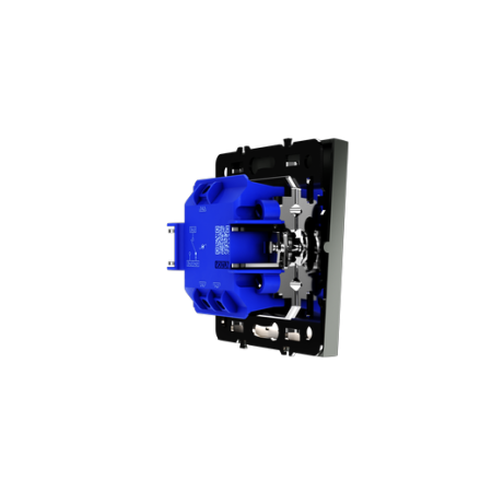 Проходной переключатель встраиваемый Voltum S70 одноклавишный с подсветкой 10А, (титан)