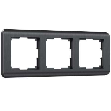 Stream Рамка горизонт/вертик 3 пост . графит IP20 Werkel