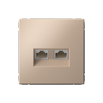 ARTGALLERY РОЗЕТКА двойная компьютерная RJ45+RJ45, кат.6А, механизм, ПЕСОЧНЫЙ Systeme Electric