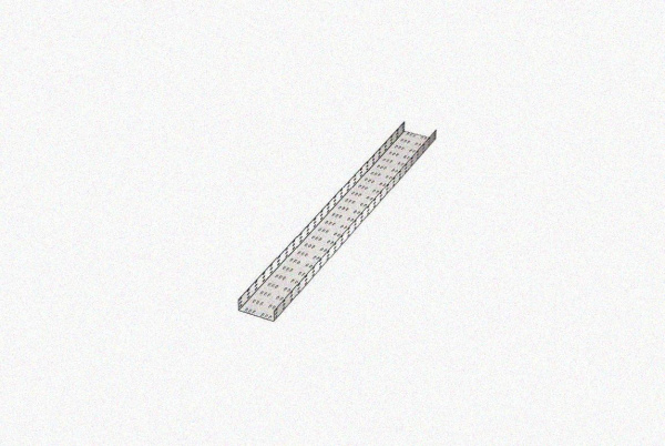 Лоток замковый перфорированный ЛМЗ 100х100х3000 УХЛ1, гор.цинк, S1,5. Соединитель лотковый замковый СЛЗх100 УХЛ1, гор.цинк, S1,5. (A)