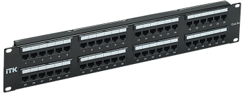 ITK 2U патч-панель кат.5E UTP 48 портов (Dual IDC) слайд лейбл