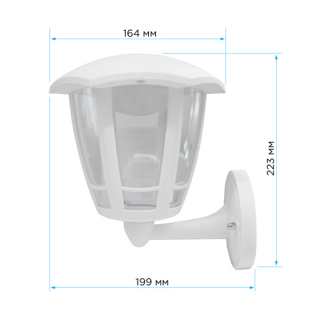 11-189 Св-к садово-парковый, светод-й, наст-й вверх, «Дели 1», 8Вт, 6-ти гран., 720Лм, 6500К, бел. Apeyron