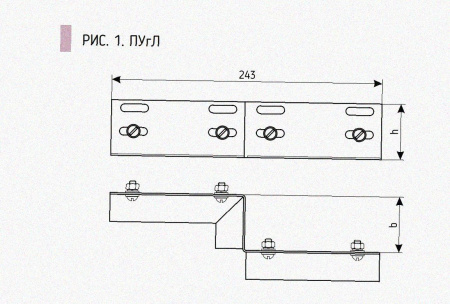Соединитель-переходник ПУгП100х100 УХЛ1, оцинкованный лист S1,5