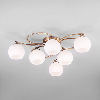 Потолочная люстра 6*E27 40Вт античная бронза IP20 (30144/6 античная бронза) Eurosvet